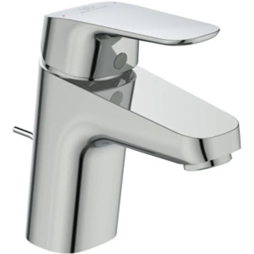 Waschtischarmatur aus verchromtem Material von Ideal Standard, mit einem einteiligen Design und Hebel zur Steuerung des Wasserflusses.
